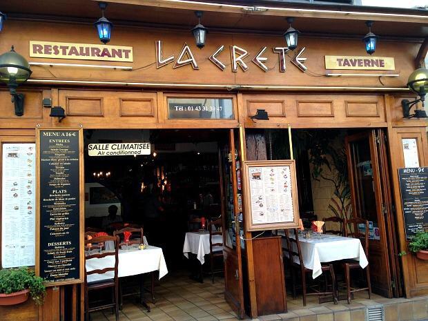 La Crete Greek Restaurant In The Latin Quarter Of Paris