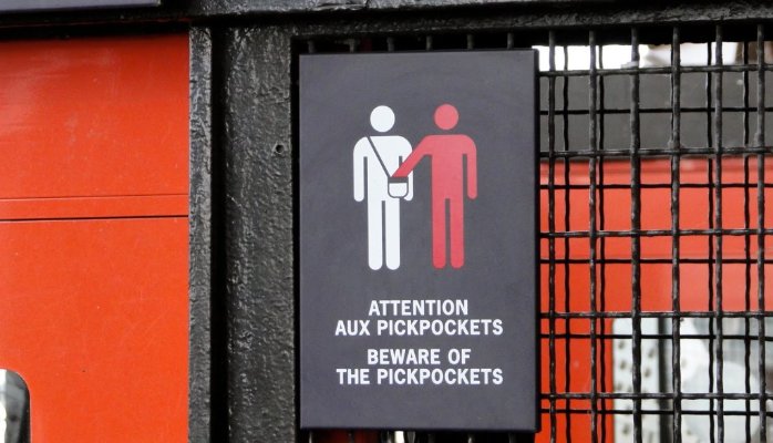 Beware Of Pickpockets Sign