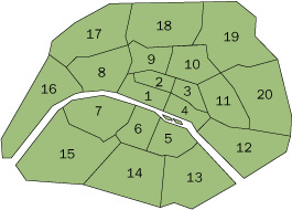 paris arrondissement map