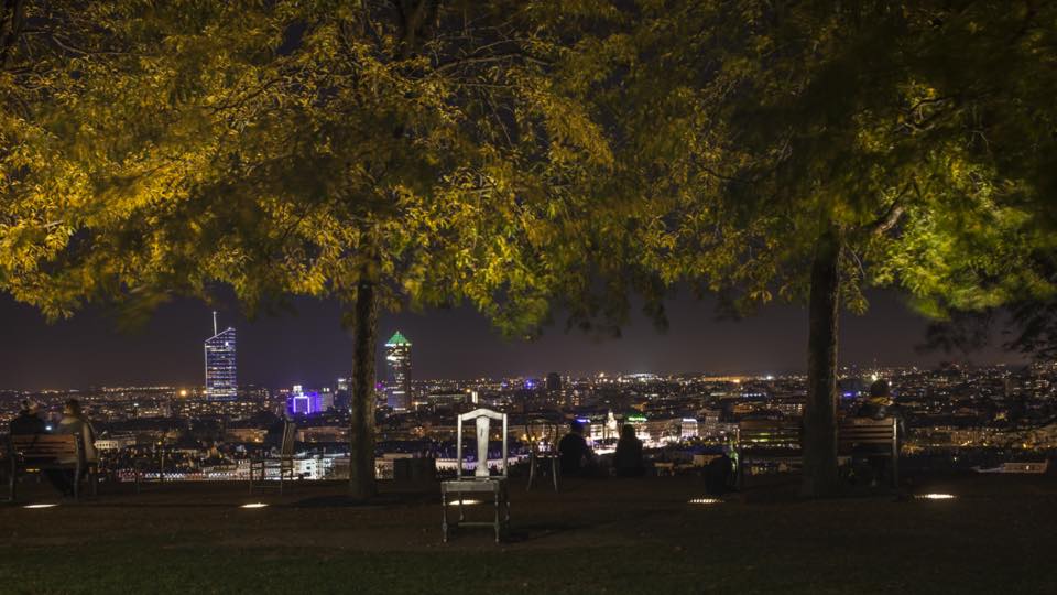 Lyon City in France by Night