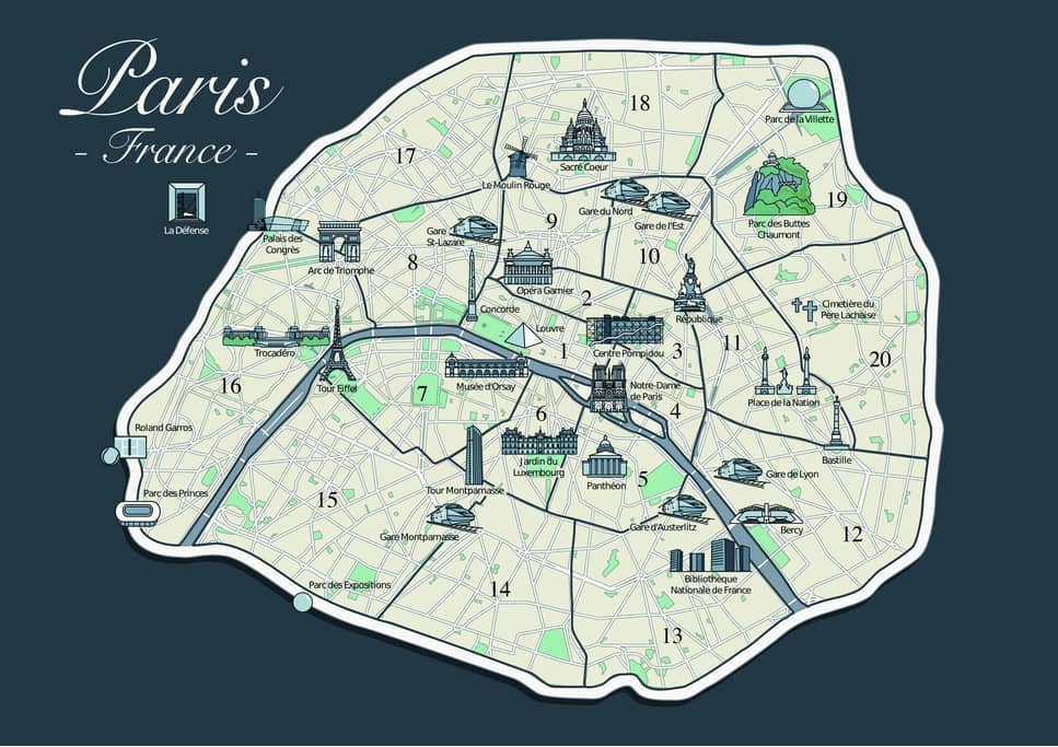 Paris Neighborhoods to Avoid Map