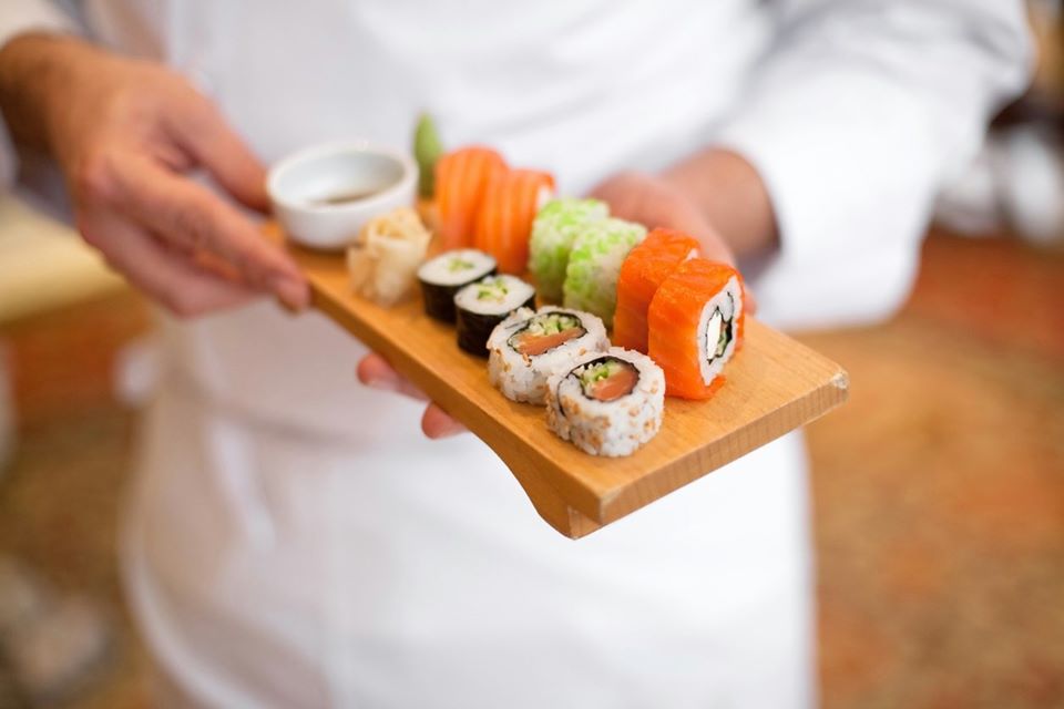 Making Sushi in a Cooking Class