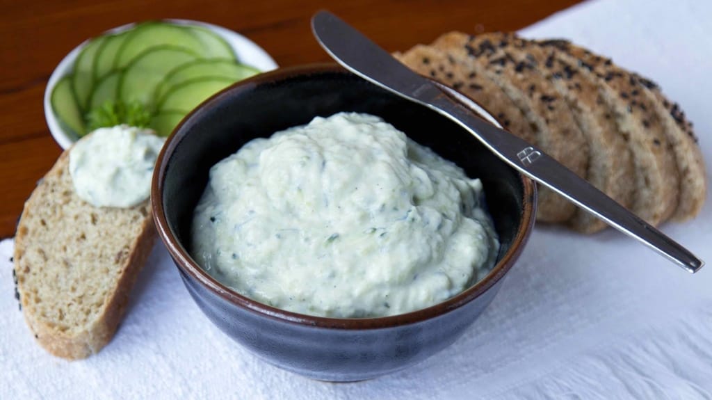 Making Tzatziki in a Cooking Class