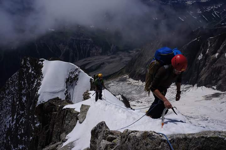 Ascending Mont Blanc, France