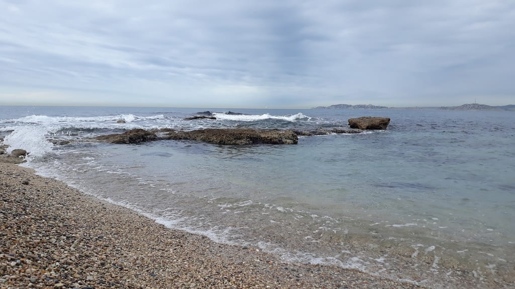 Pointe Rouge Beach in Marseille, France