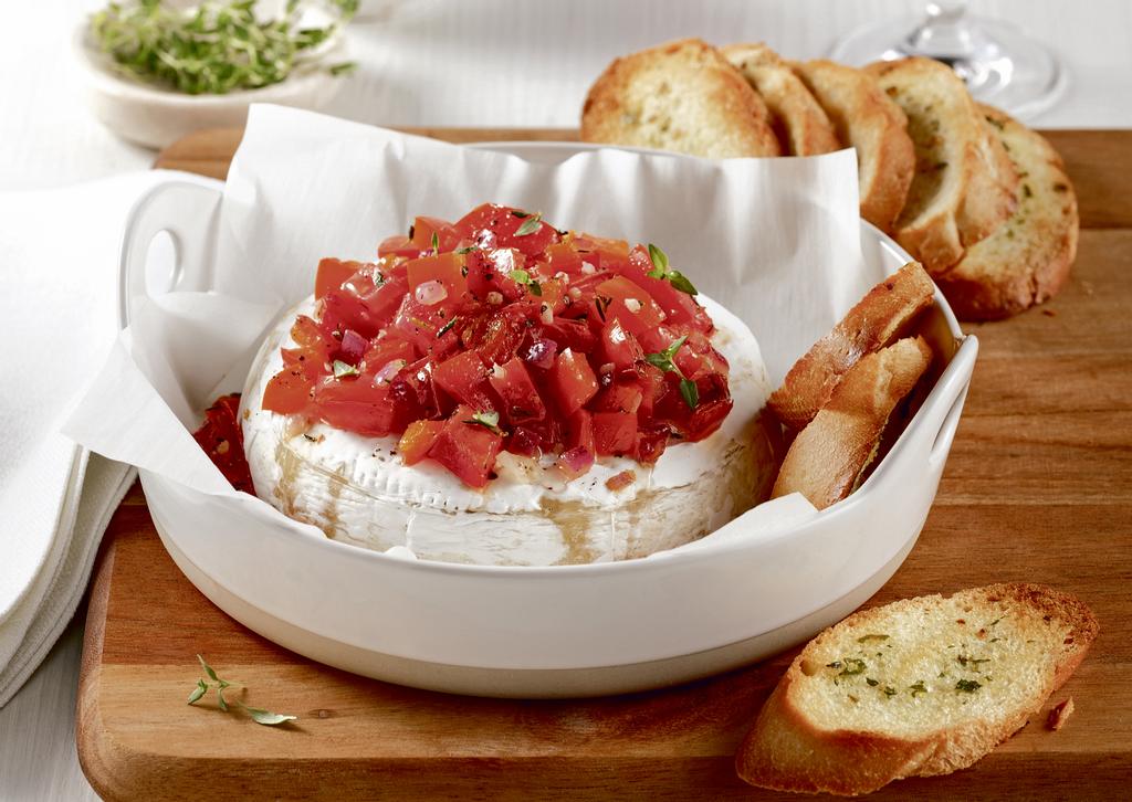 Brie fondant au pesto